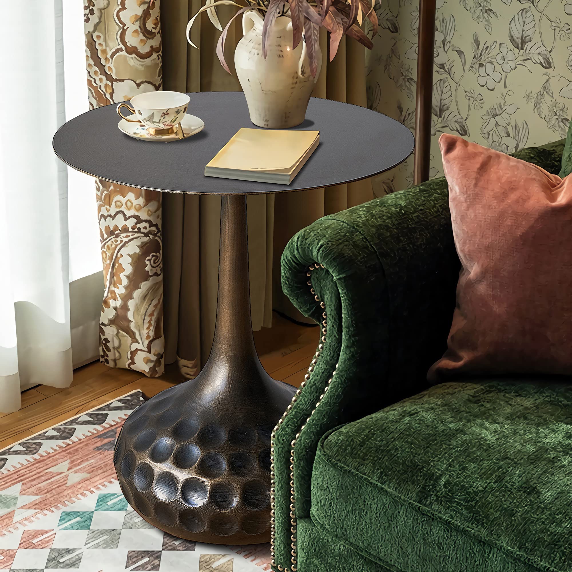 Round Metal Accent Table