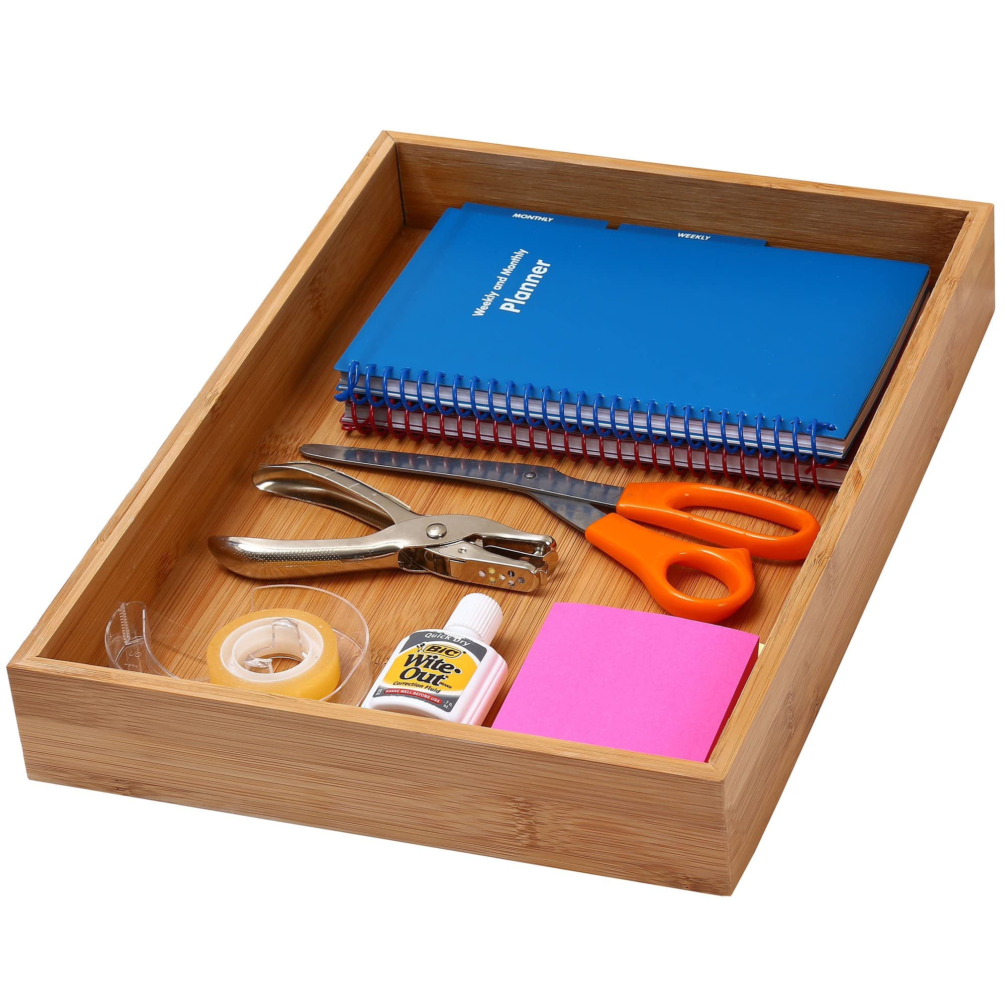 Bamboo Drawer Organizer Storage Box 6 Pack