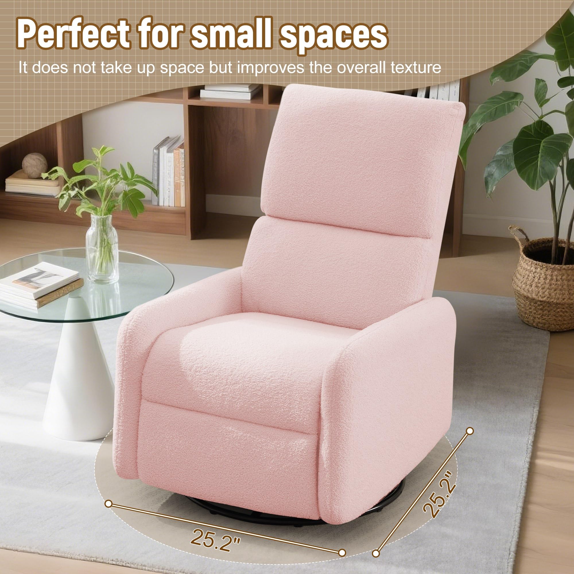 360° Swivel Glider Rocking Chair