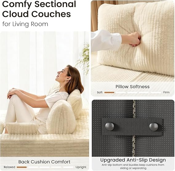 110" L-Shape Modular Sectional Sofa