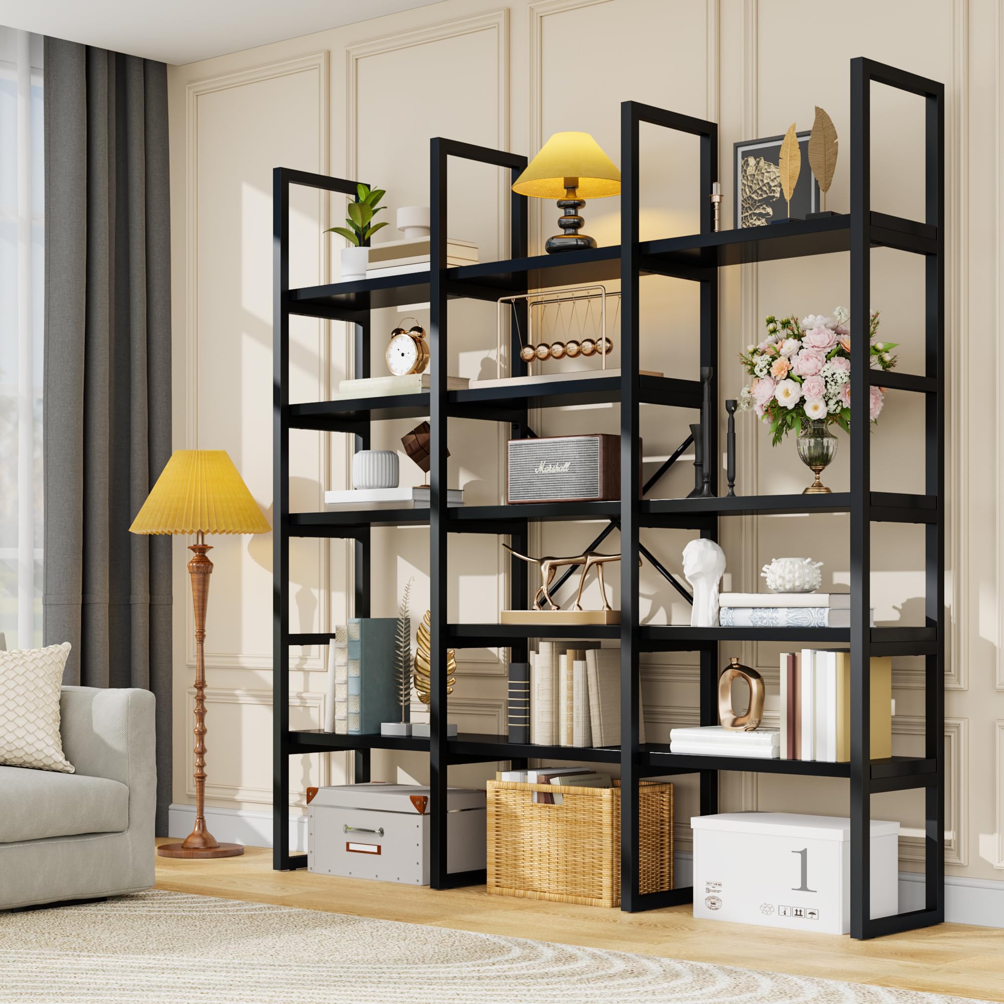 5-Tier Geometric Bookshelf