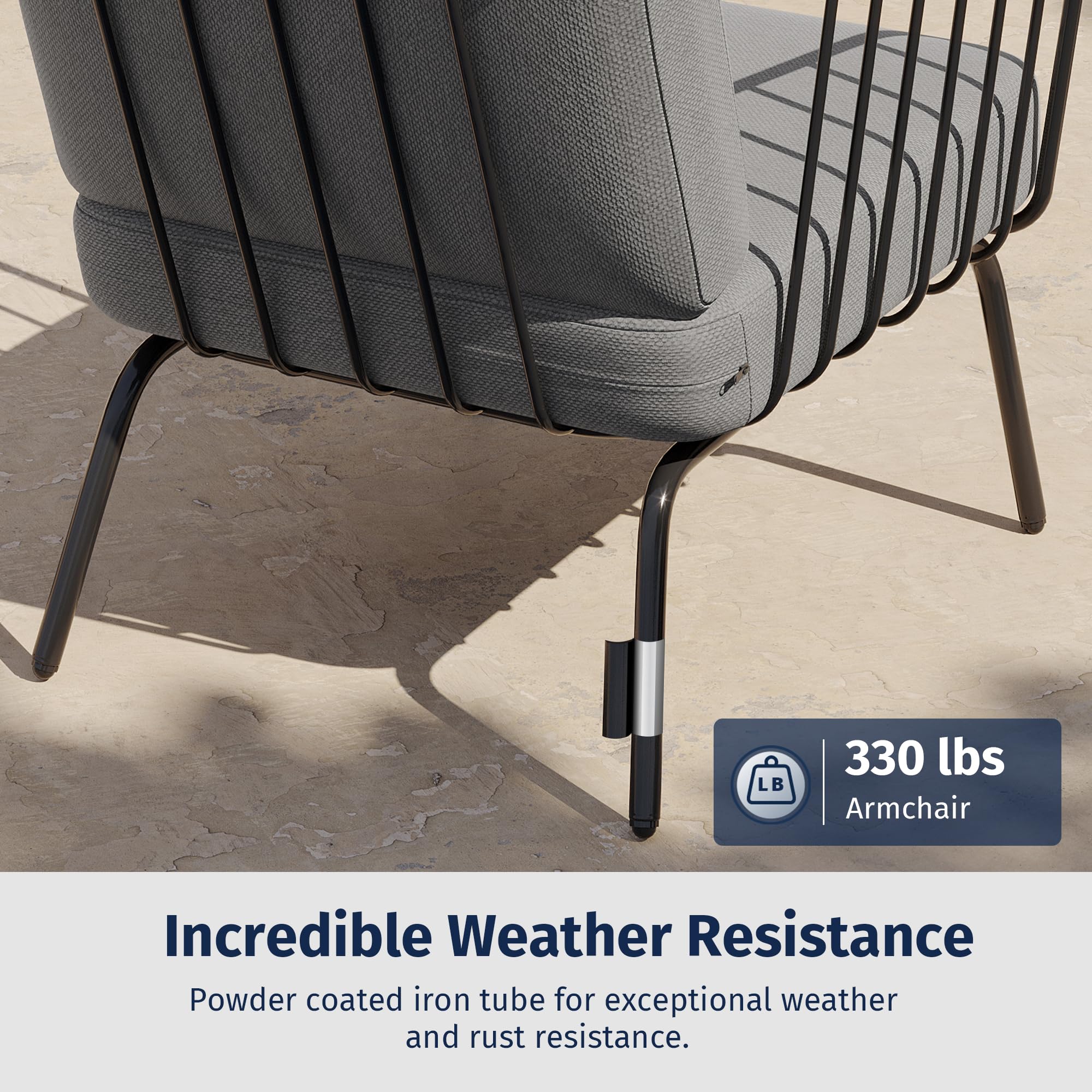 3-Piece Plaza Patio Furniture Set with Cushions