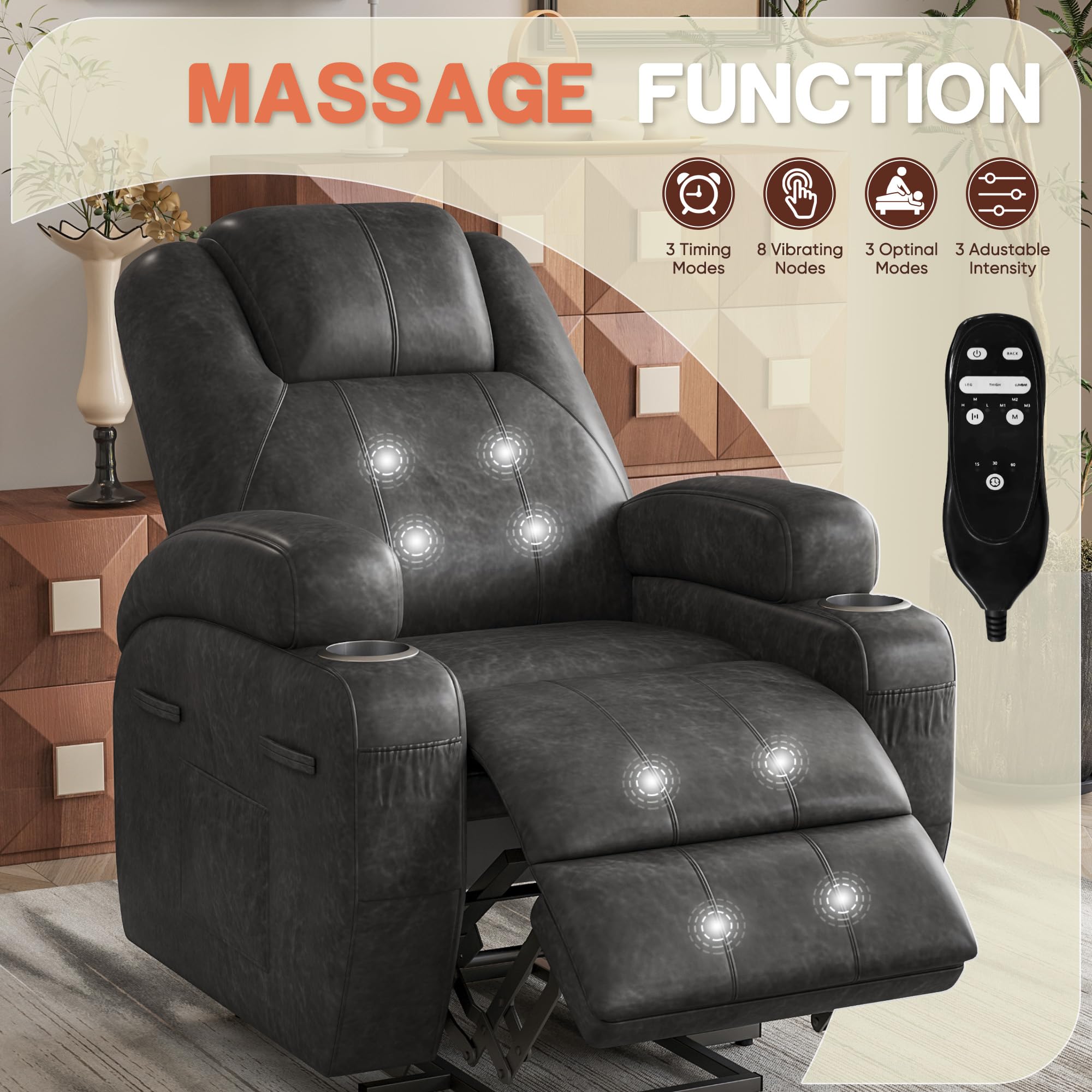 Power Lift Recliner Chair with Massage