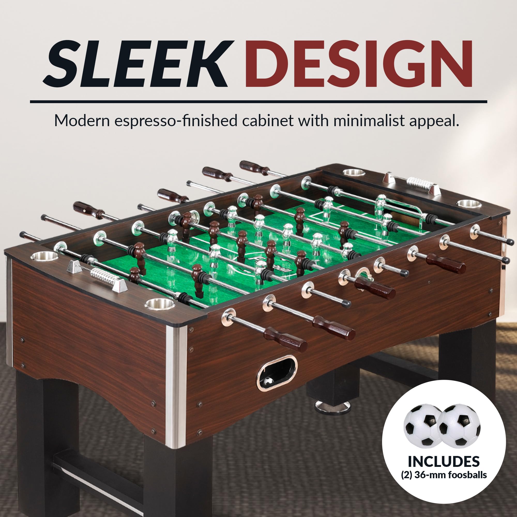 56-Inch Foosball Table with Counterbalanced Players