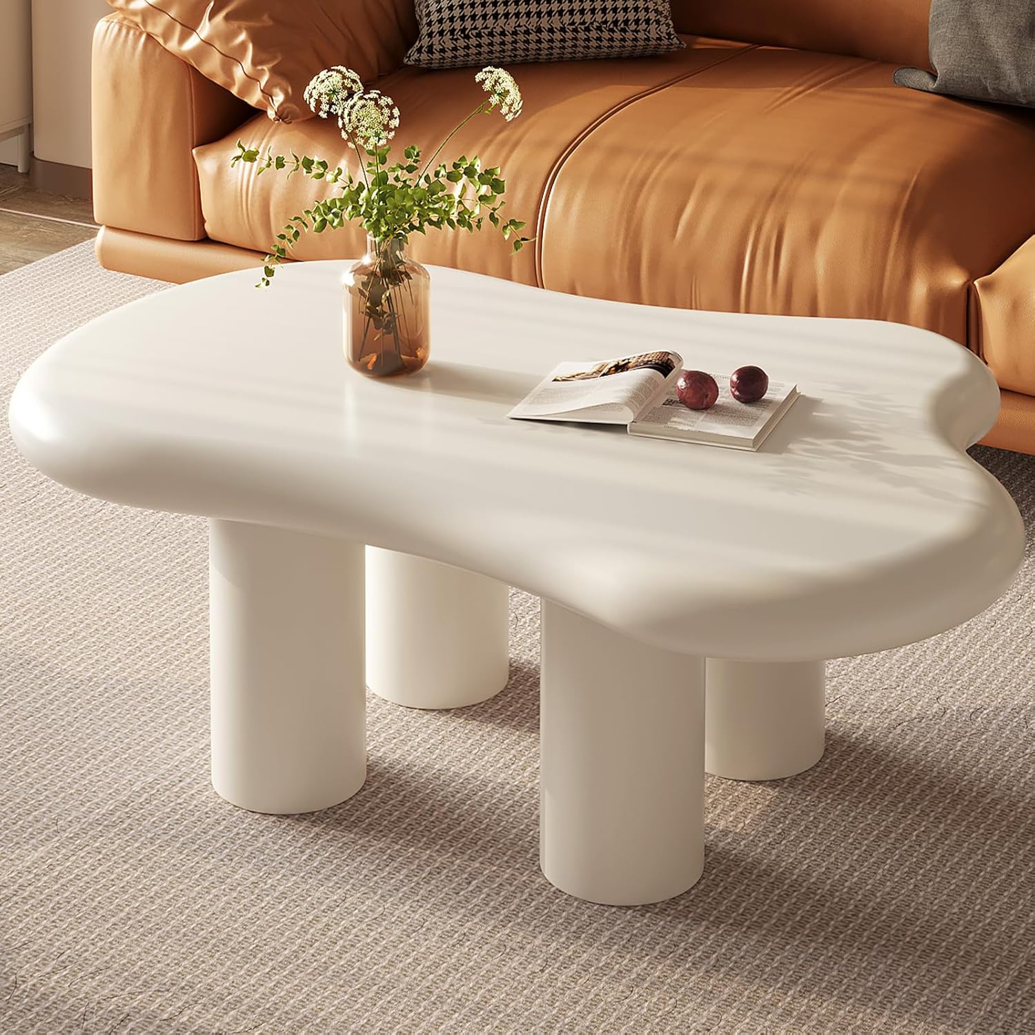 Cloud-Shaped Coffee Table with 4 Legs