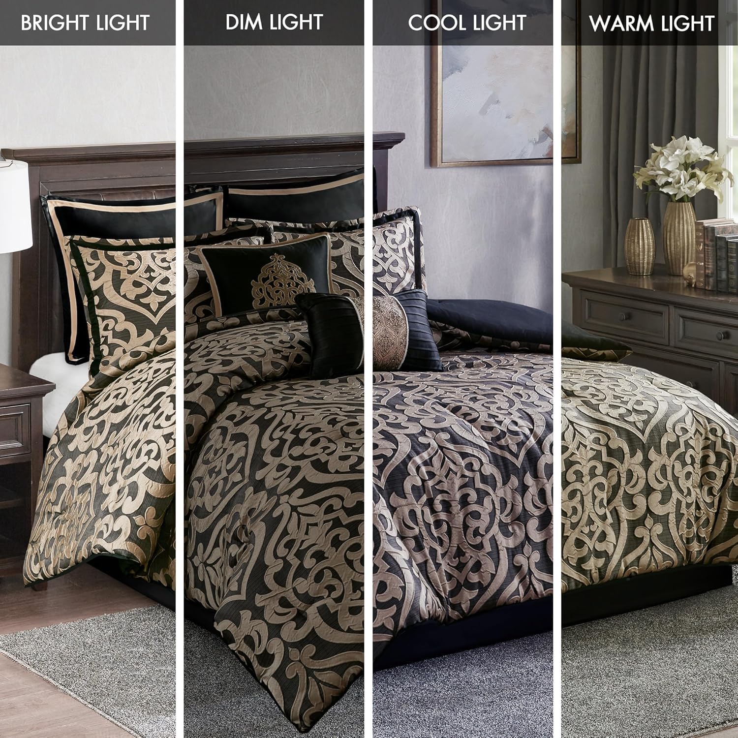 8-Piece Jacquard Comforter Set King