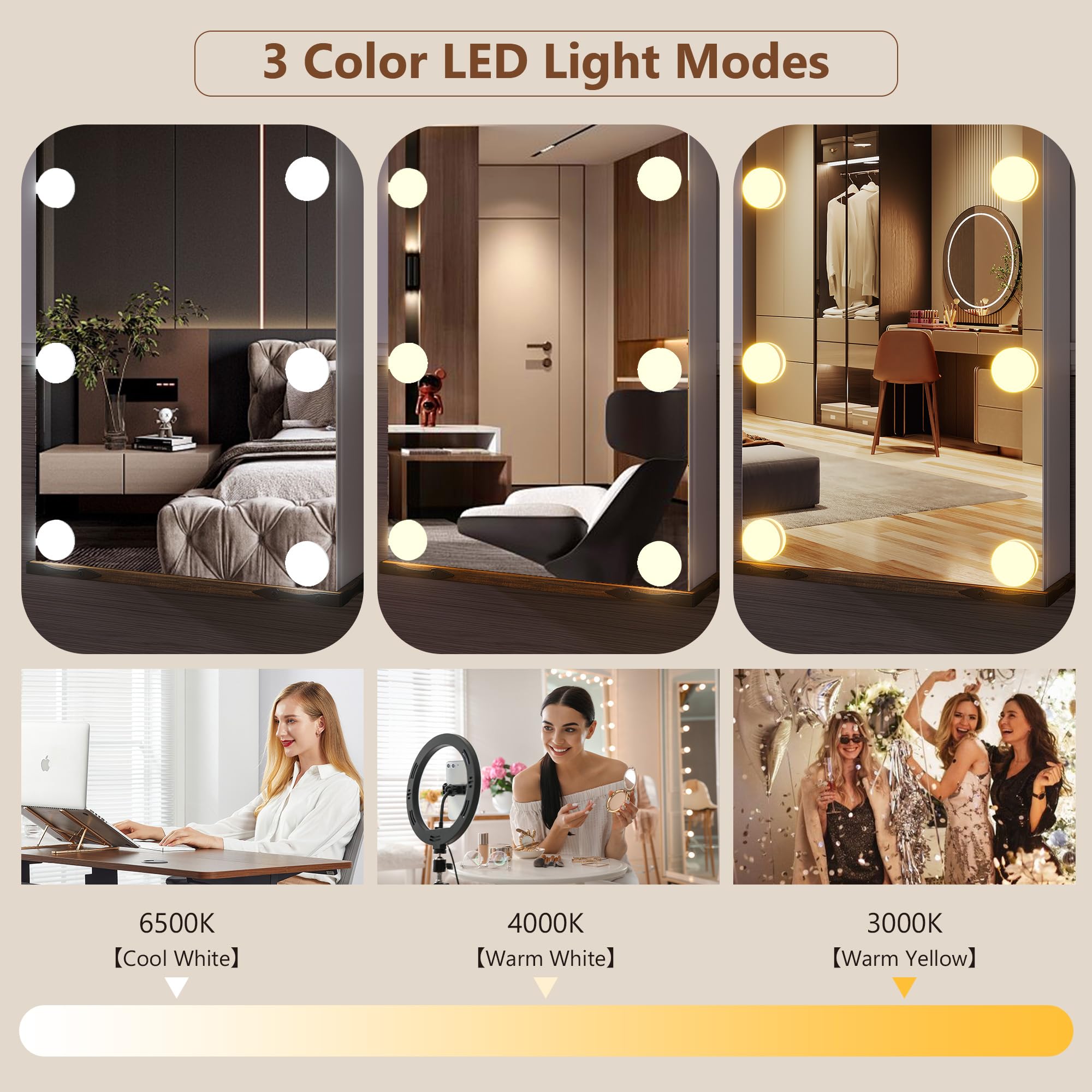 Over the Door Jewelry Organizer with Full Length Mirror