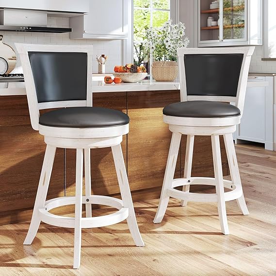 Swivel Bar Stools Set of 4 - Counter Height