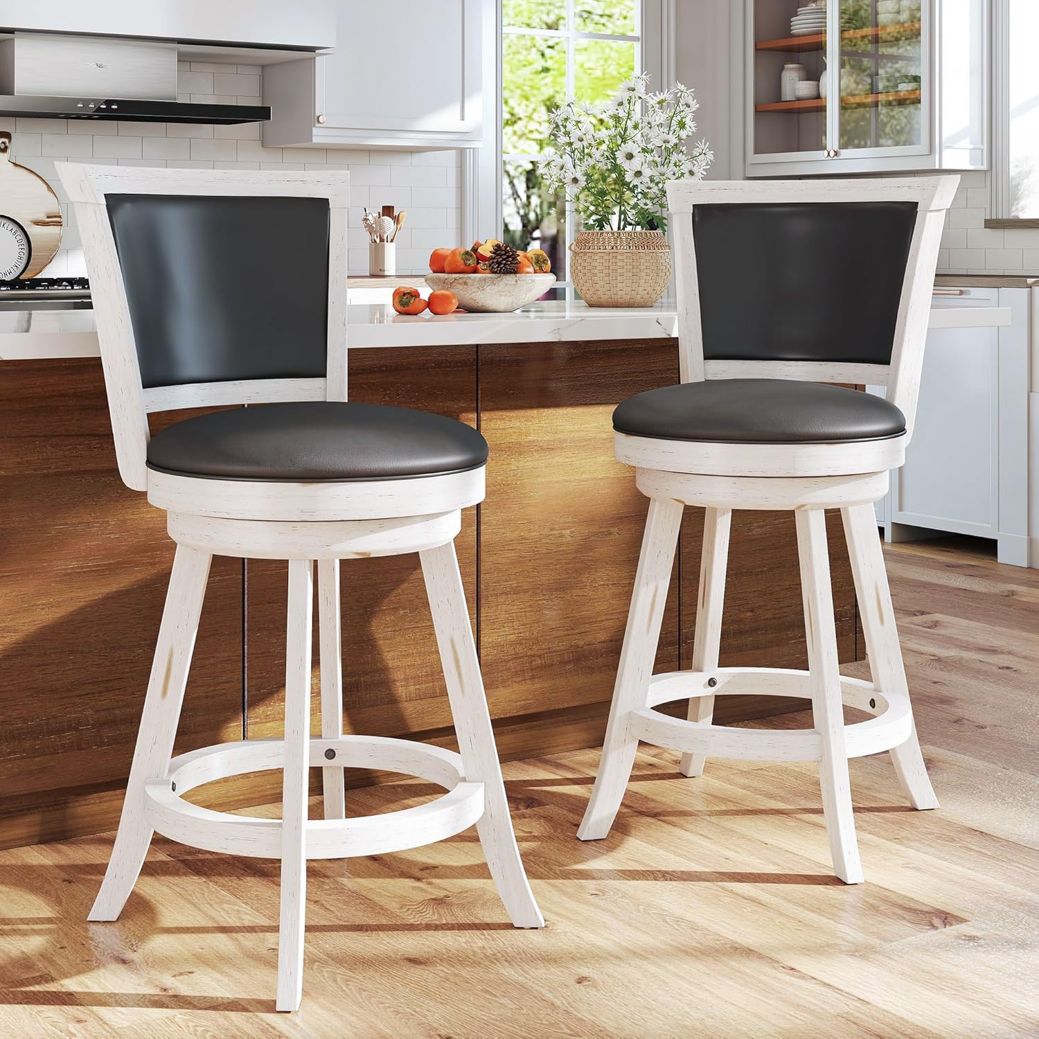 Swivel Bar Stools Set of 4 - Counter Height