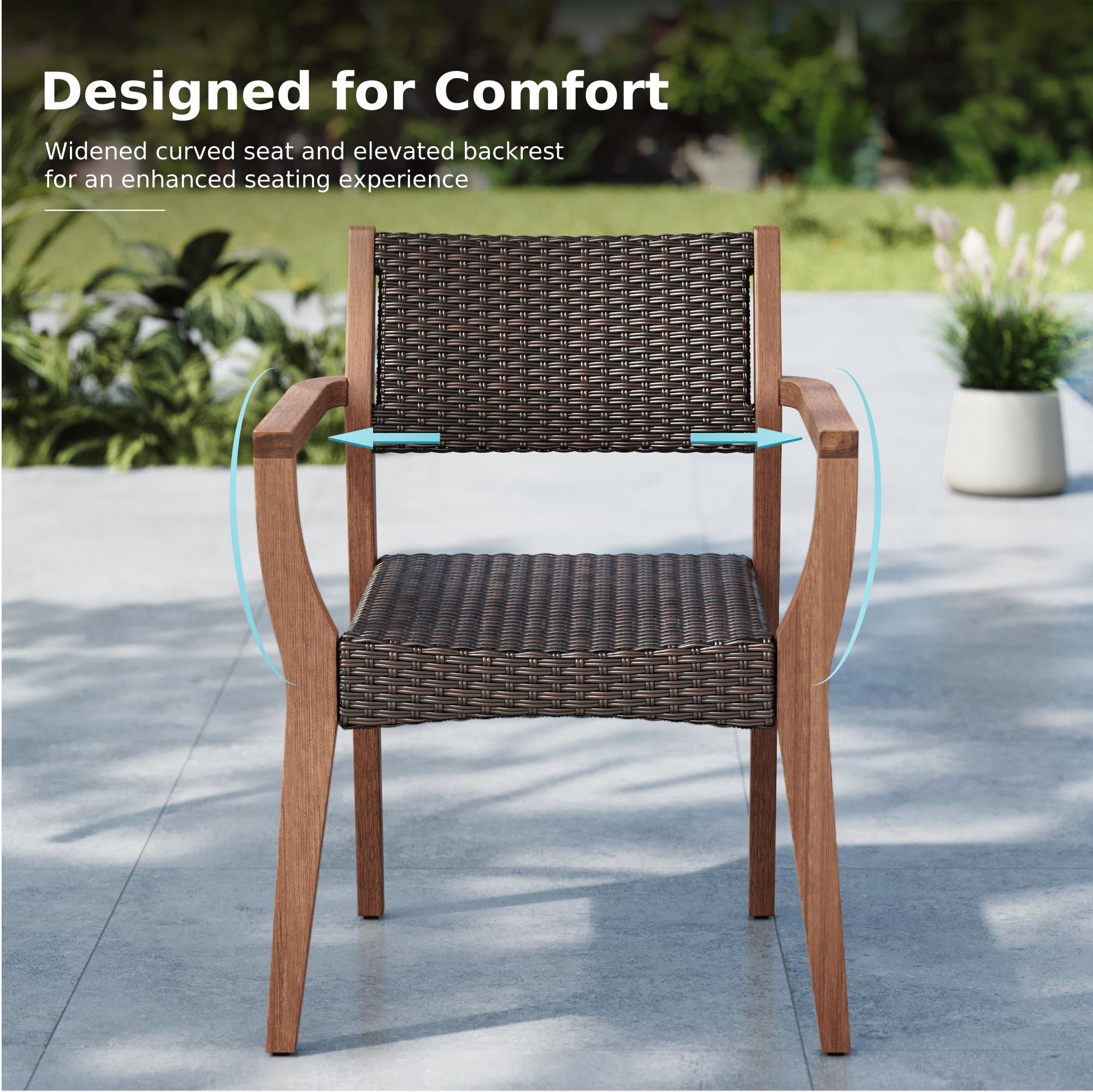 9-Piece Outdoor Teak Wood Dining Set for 8