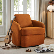 360° Swivel Barrel Chair with Throw Pillow