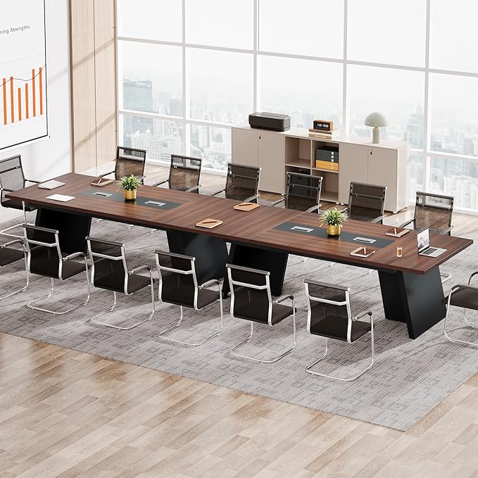 8ft Conference Table with Cable Management