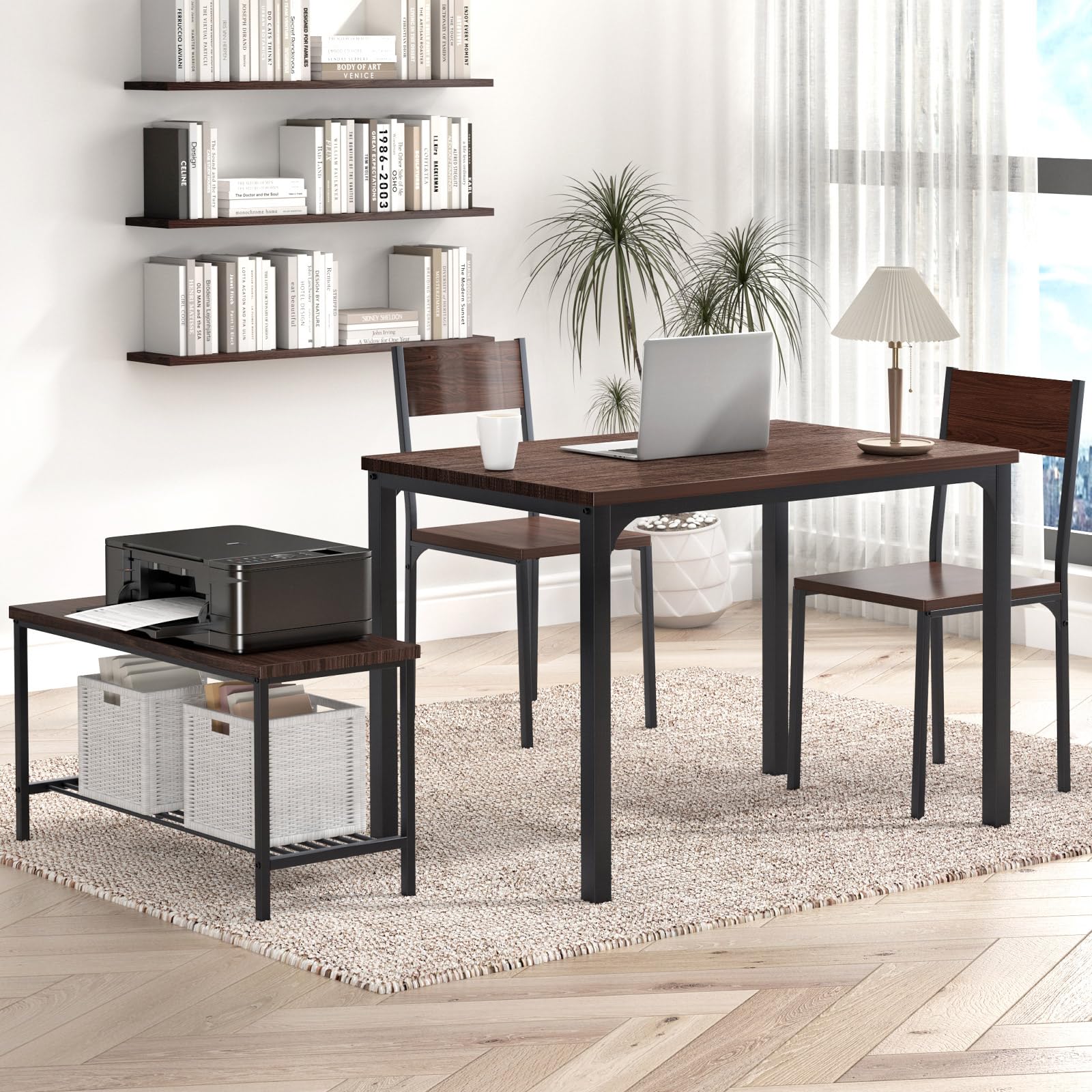 4-Piece Dining Table Set with Storage Bench