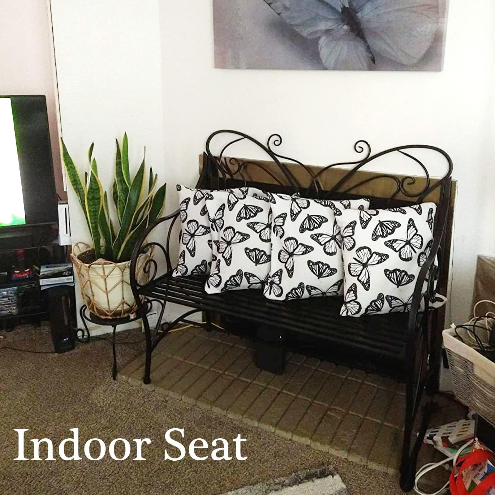 Cast Iron Butterfly Garden Bench