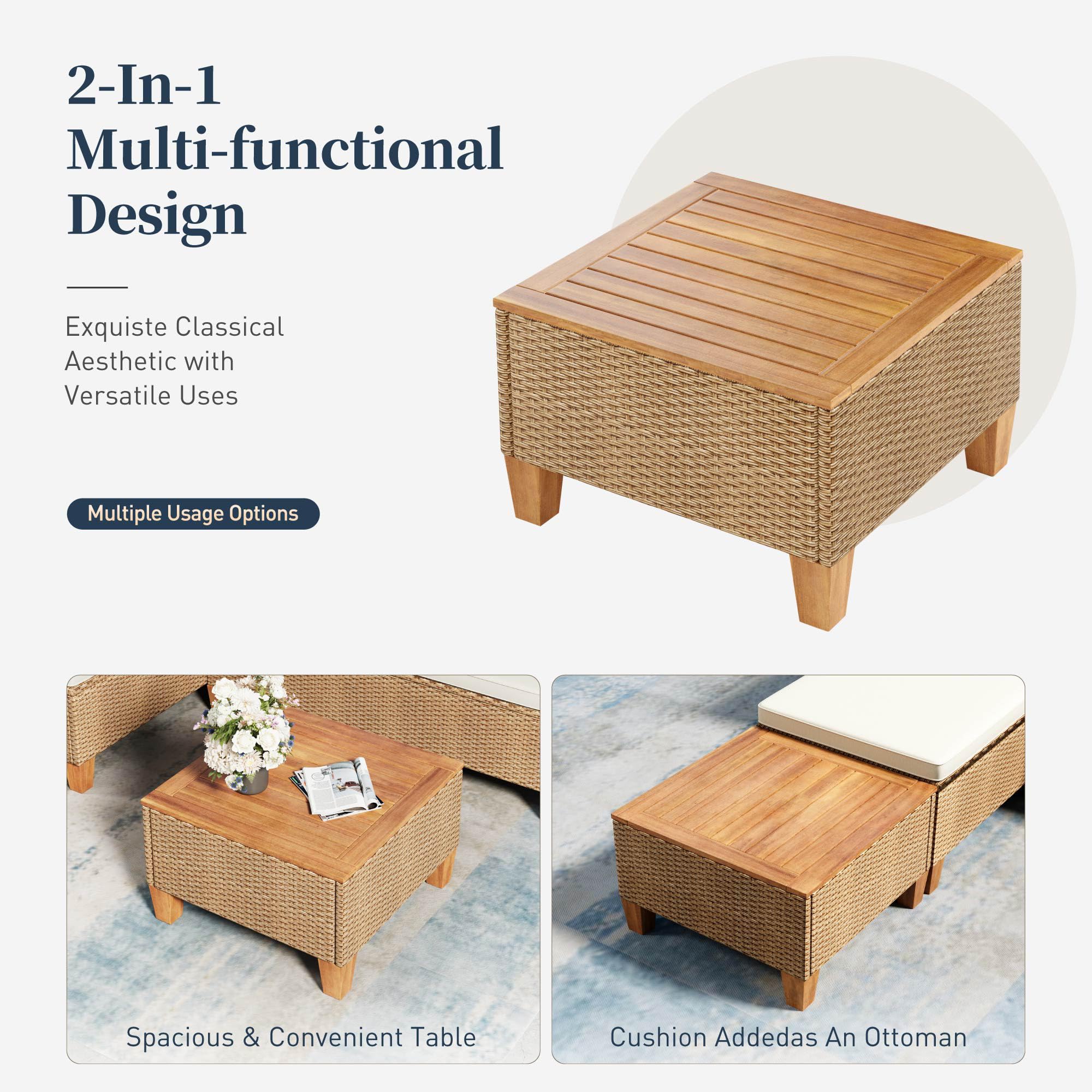 3 Piece Wicker Outdoor Patio Conversation Set