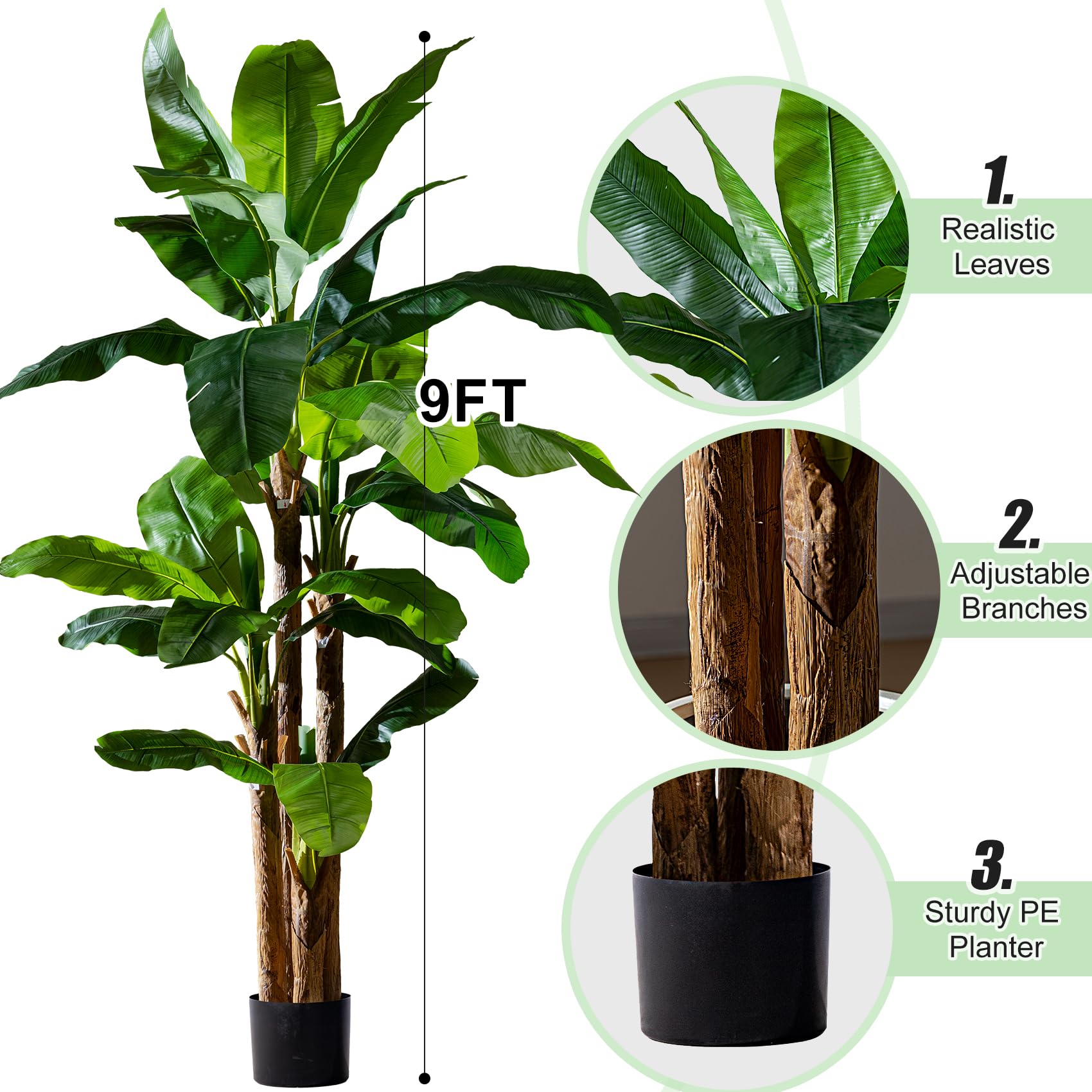 9ft Artificial Banana Tree