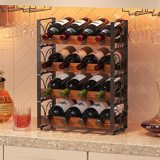3-Tier Stackable Wine Rack