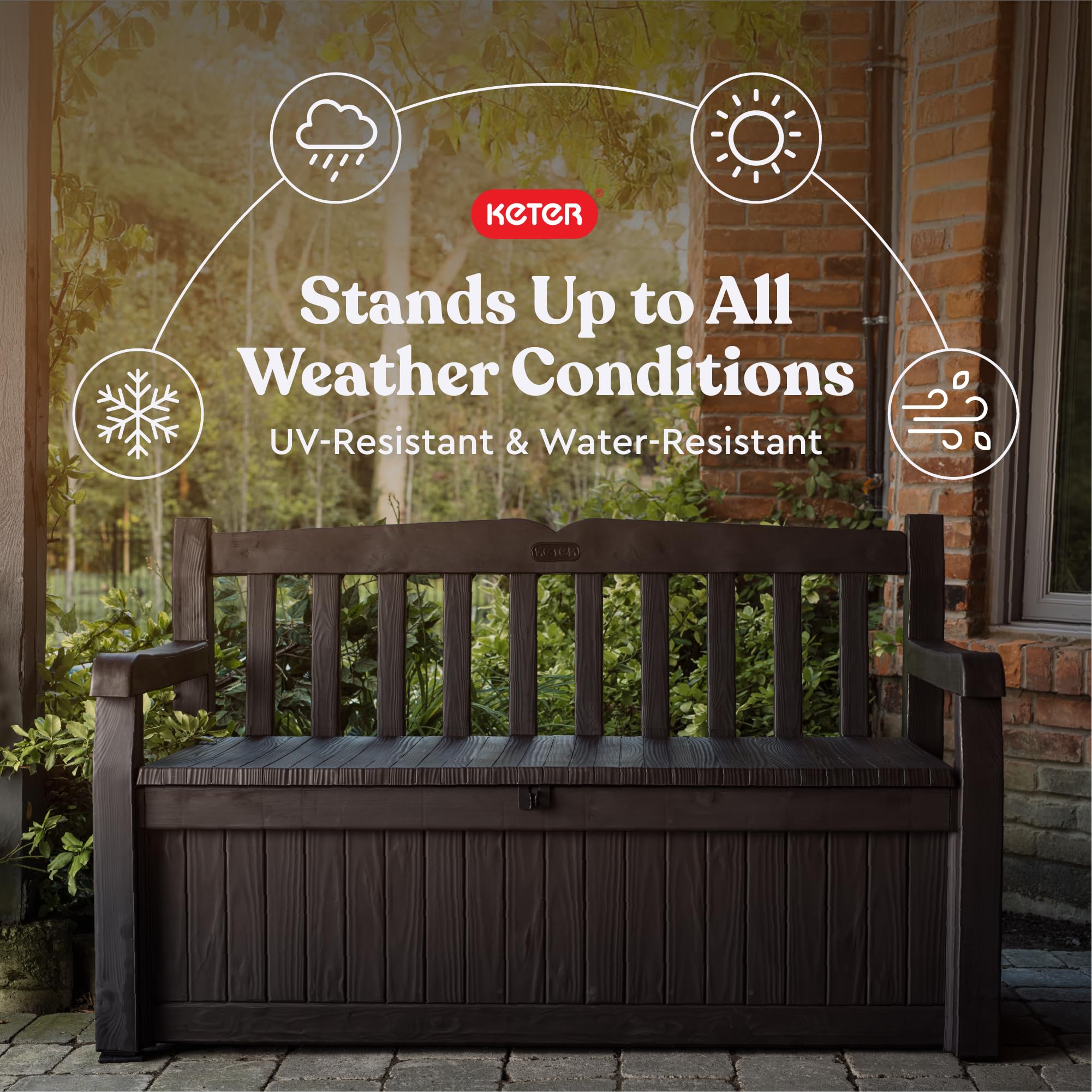 70 Gallon Outdoor Storage Bench Deck Box