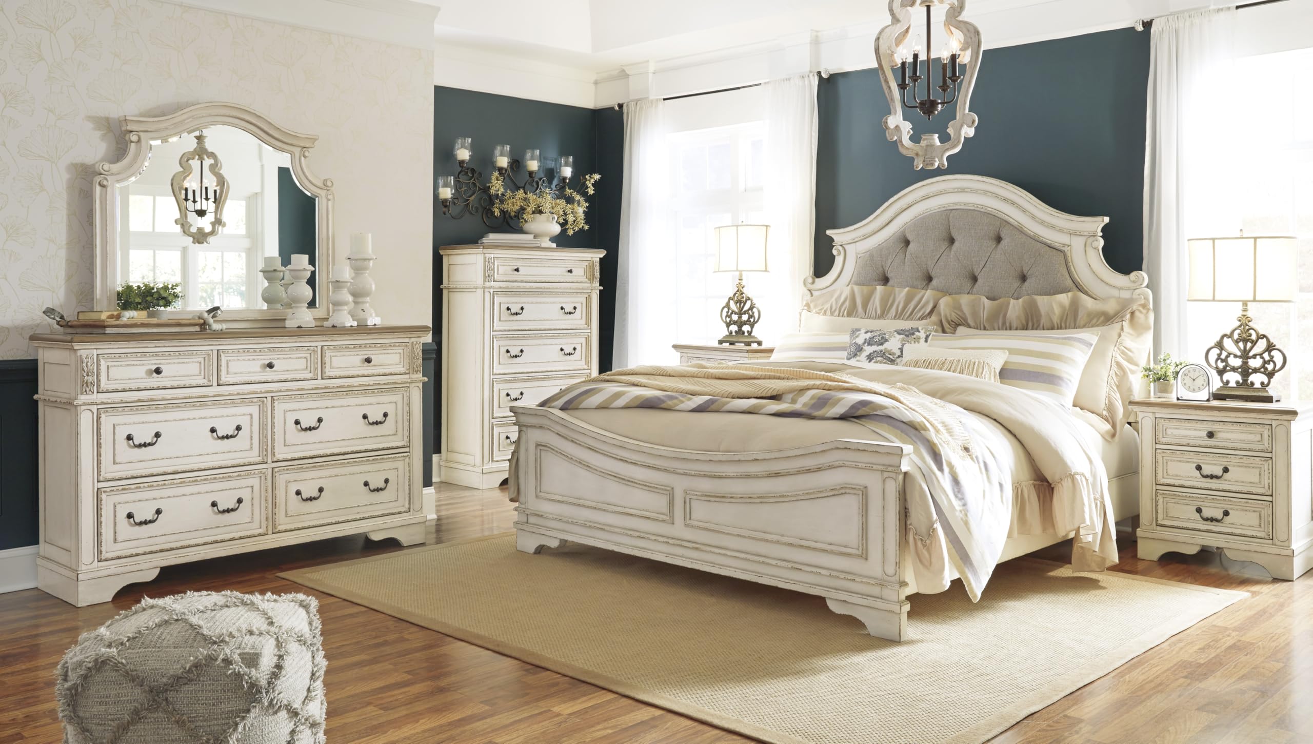 5-Drawer Chest Chipped White