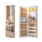 47.2" LED Wall Mounted Jewelry Cabinet with Full Length Mirror