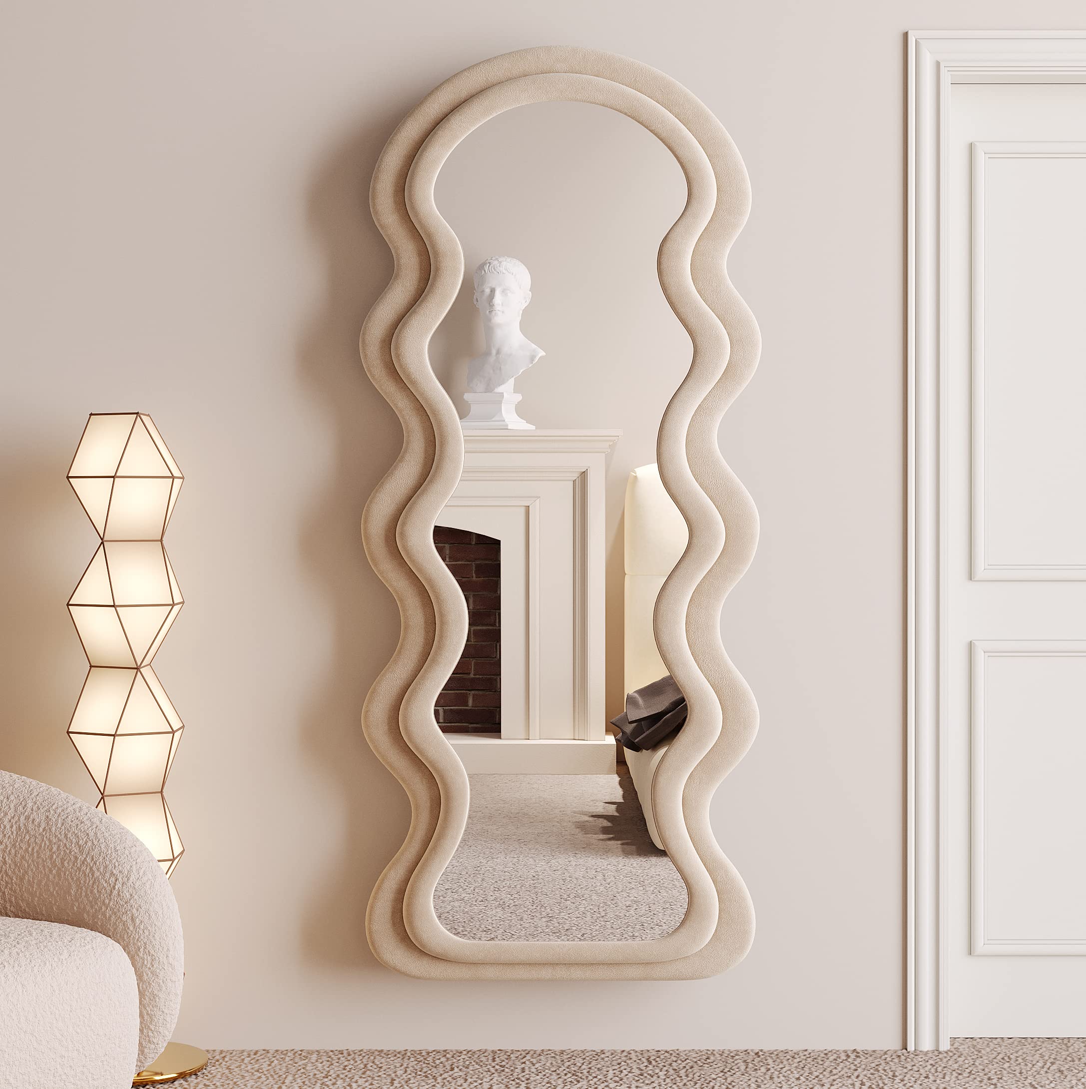 63x24 Irregular Wavy Mirror Wall Mount