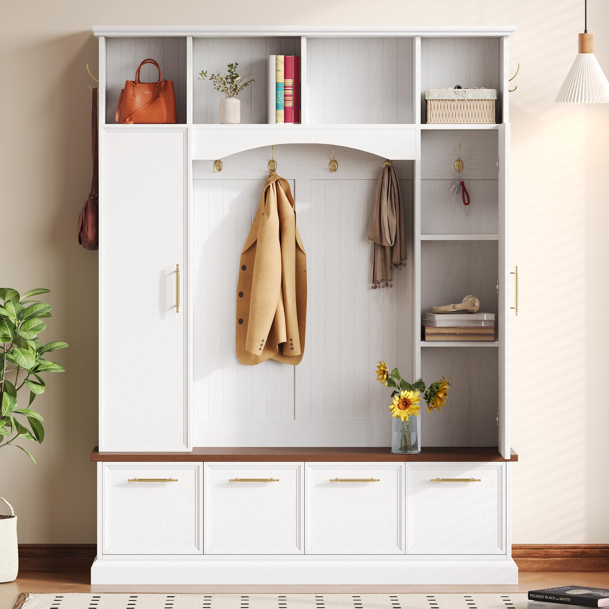 Hall Tree with Storage Bench