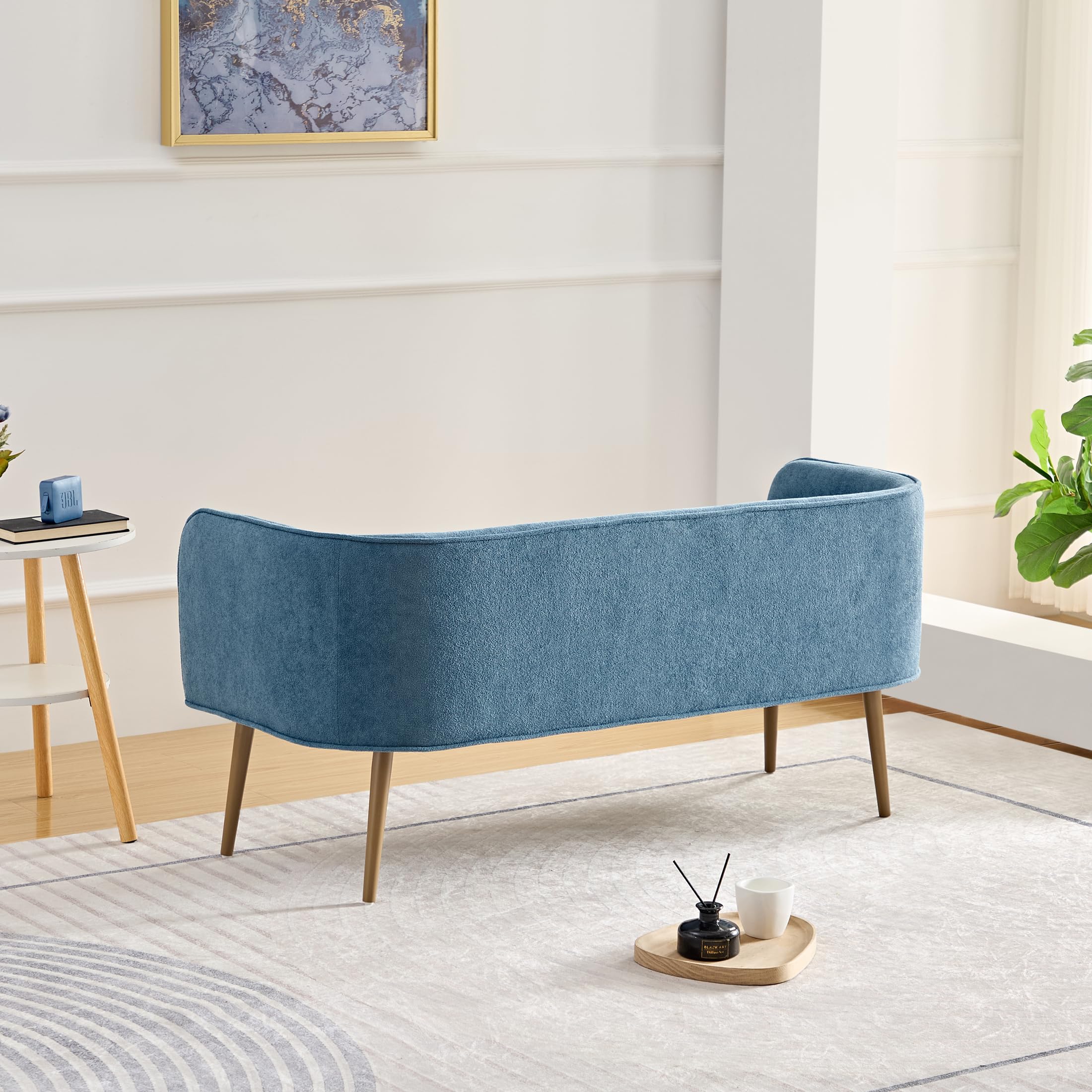 Upholstered Bedroom Bench with Backrest