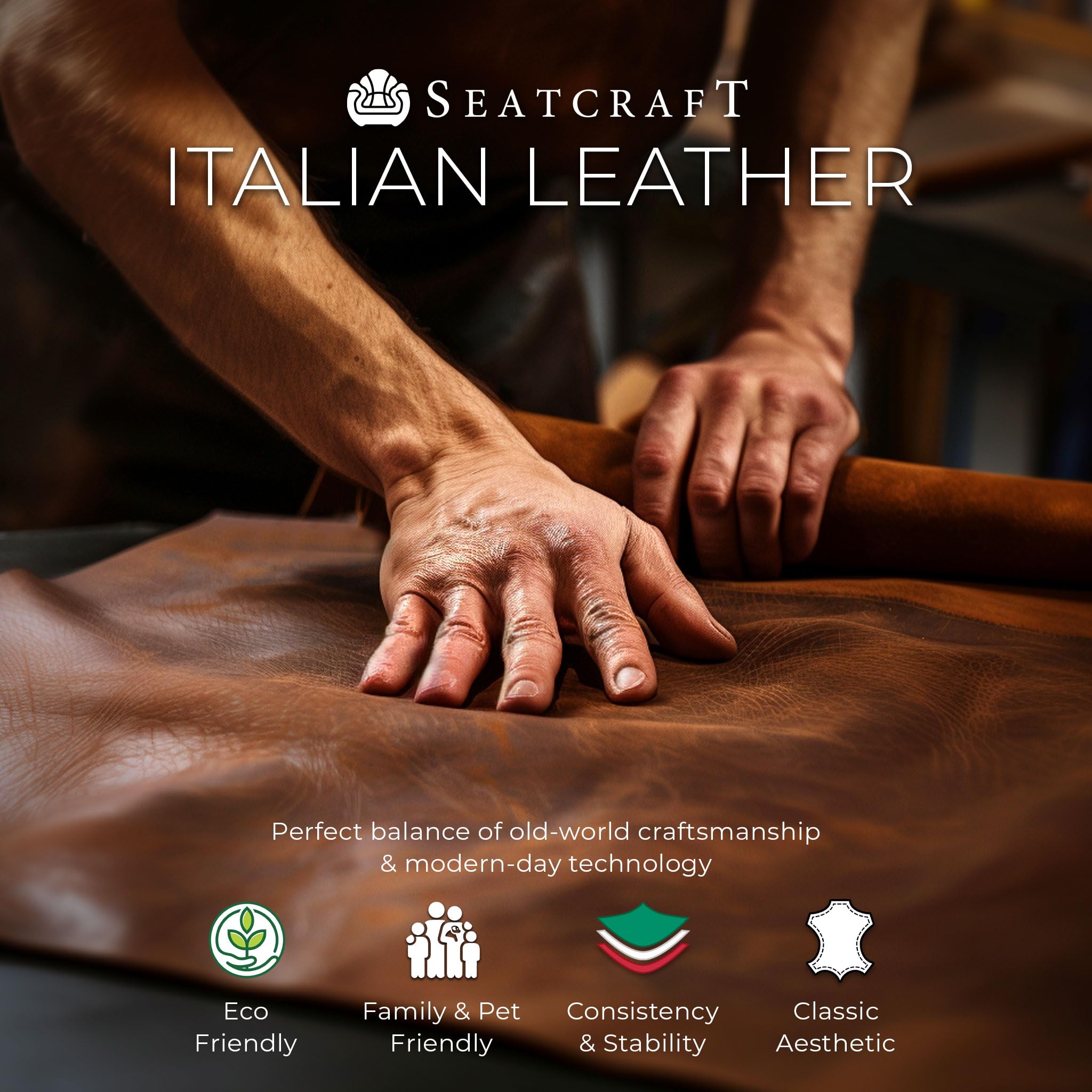 Paladin Home Theater Seating - Heat & Massage, Powered Headrest & Lumbar, Italian Leather, Row of 4