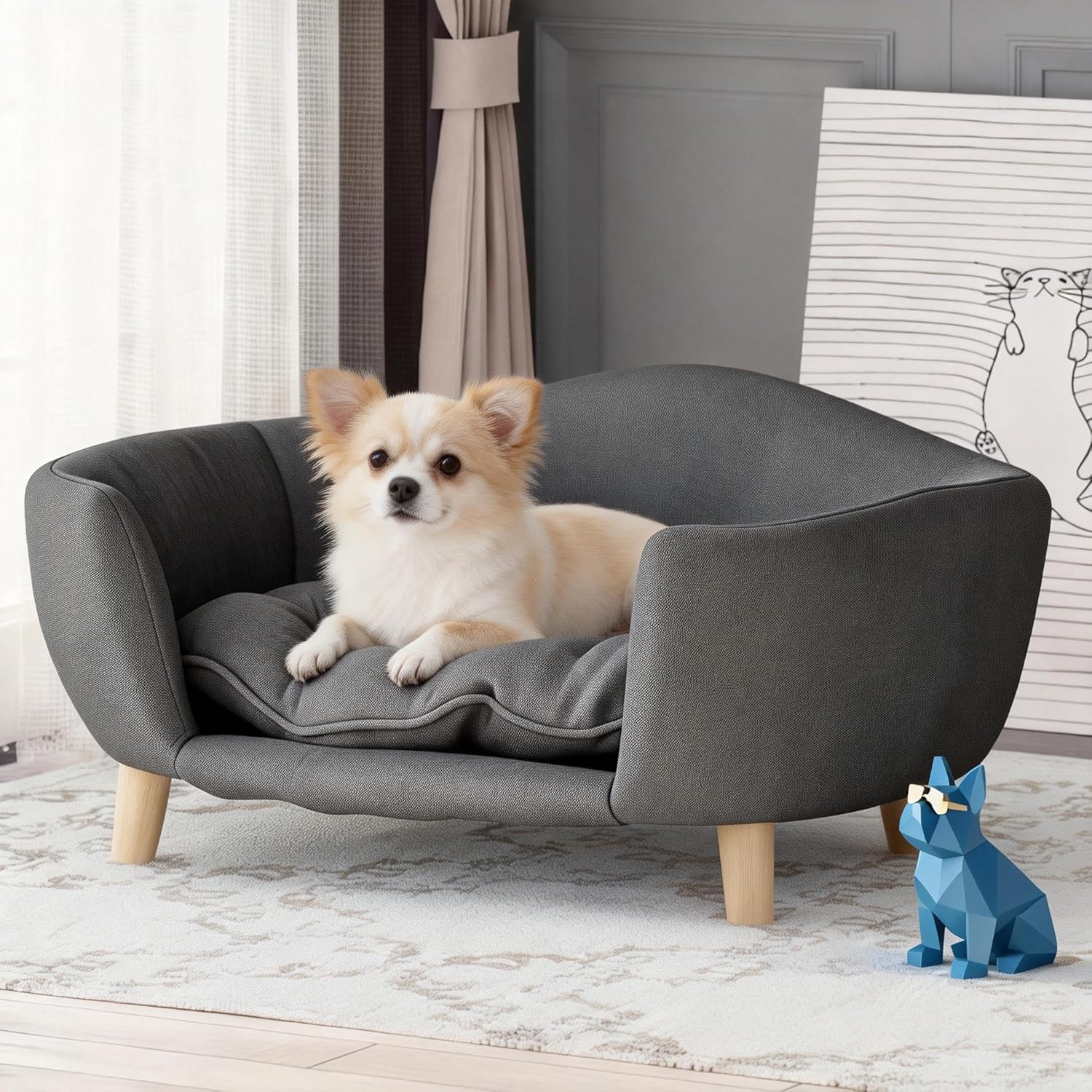 Elevated Dog Sofa Bed for Small Dogs
