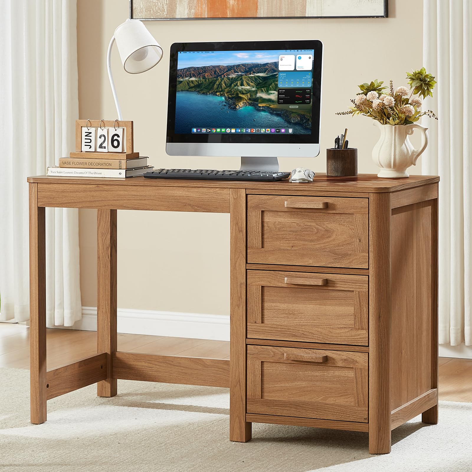48" Farmhouse Executive Desk with Storage