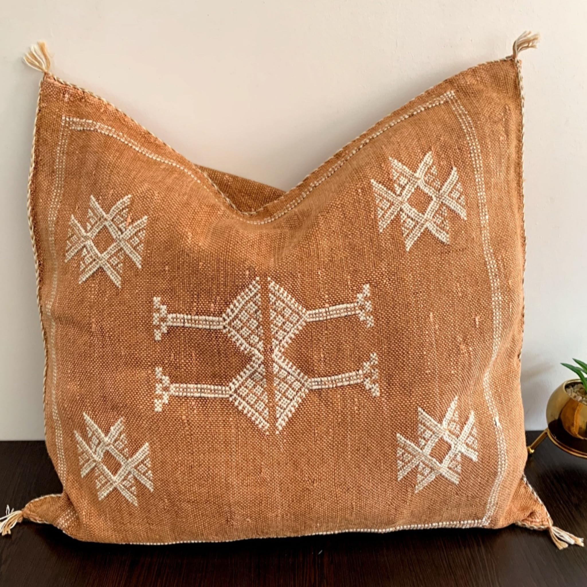 Moroccan Cactus Silk Pillow Cover 20x20 Square Throw Cushion