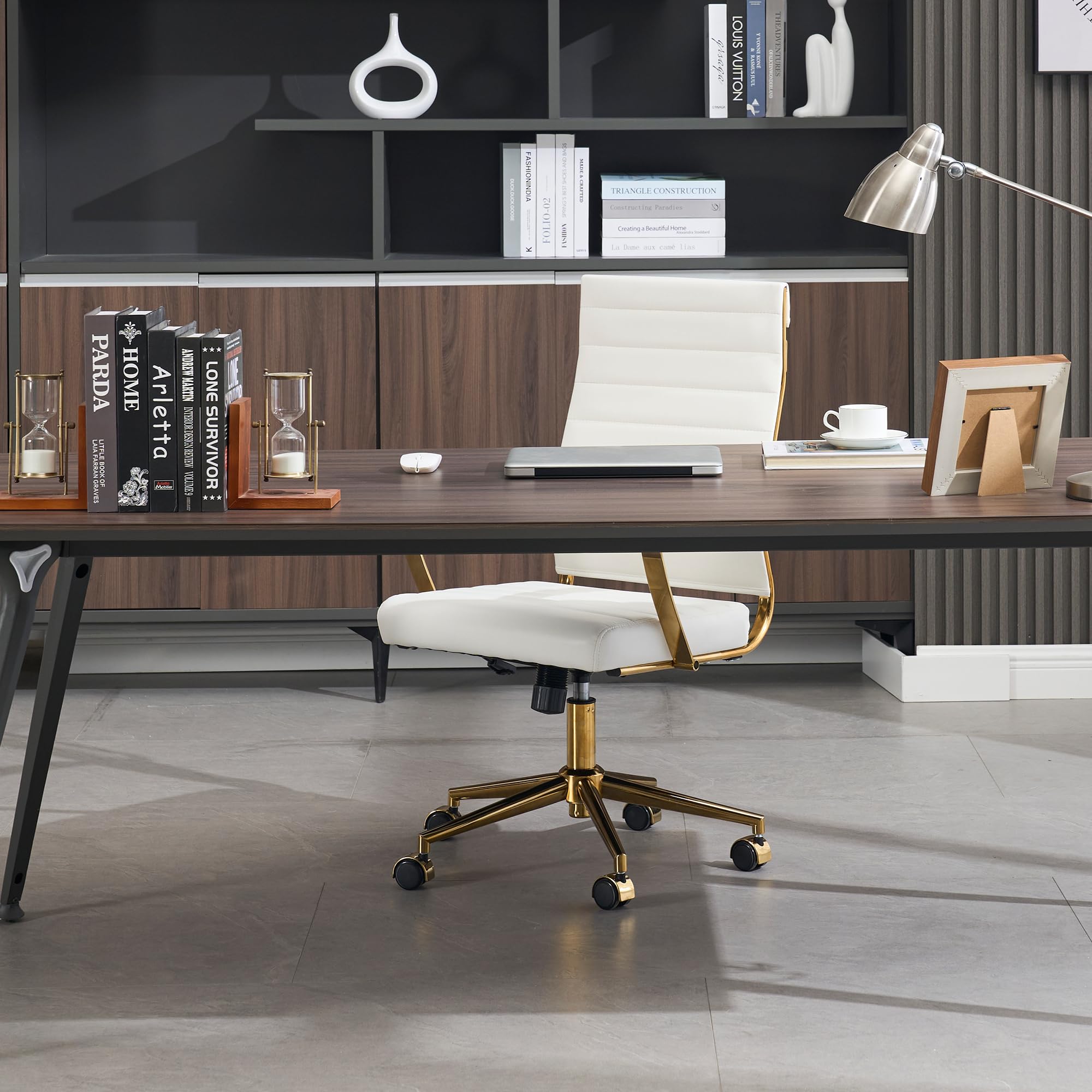 Ergonomic Gold Office Chair with Adjustable Height