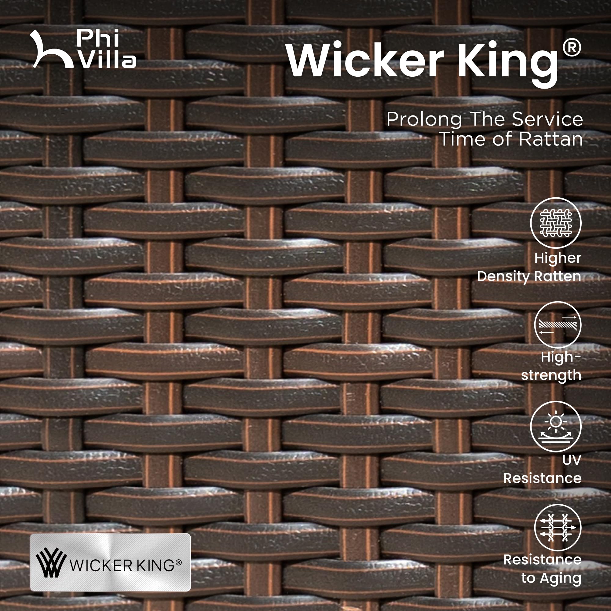 Outdoor Dining Set for 8 with Rattan Table and Wicker Chairs