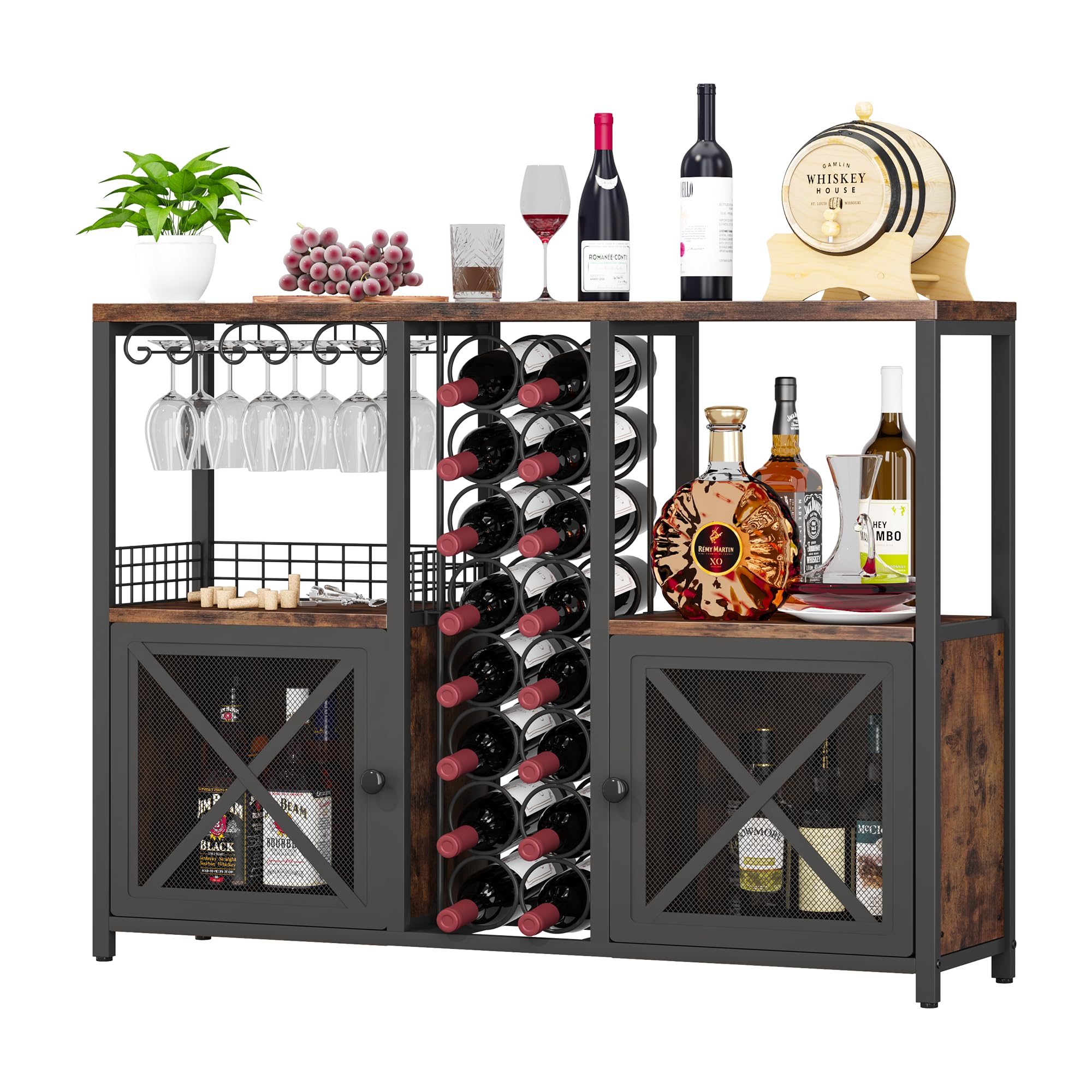 Wine Bar Cabinet with Storage