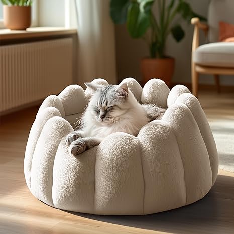 Pumpkin Calming Cat Bed Donut Cuddler