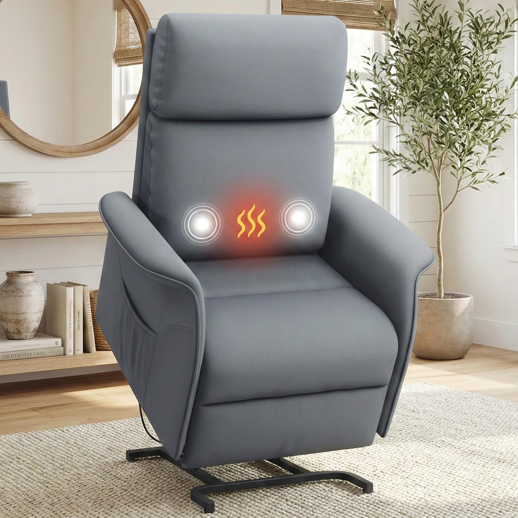 Power Lift Recliner Chair with Massage and Heat