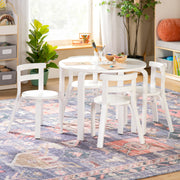 Round Kids Table and Chair Set - White