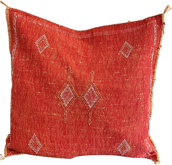 Moroccan Cactus Silk Pillow Cover 20x20 Square Throw Cushion