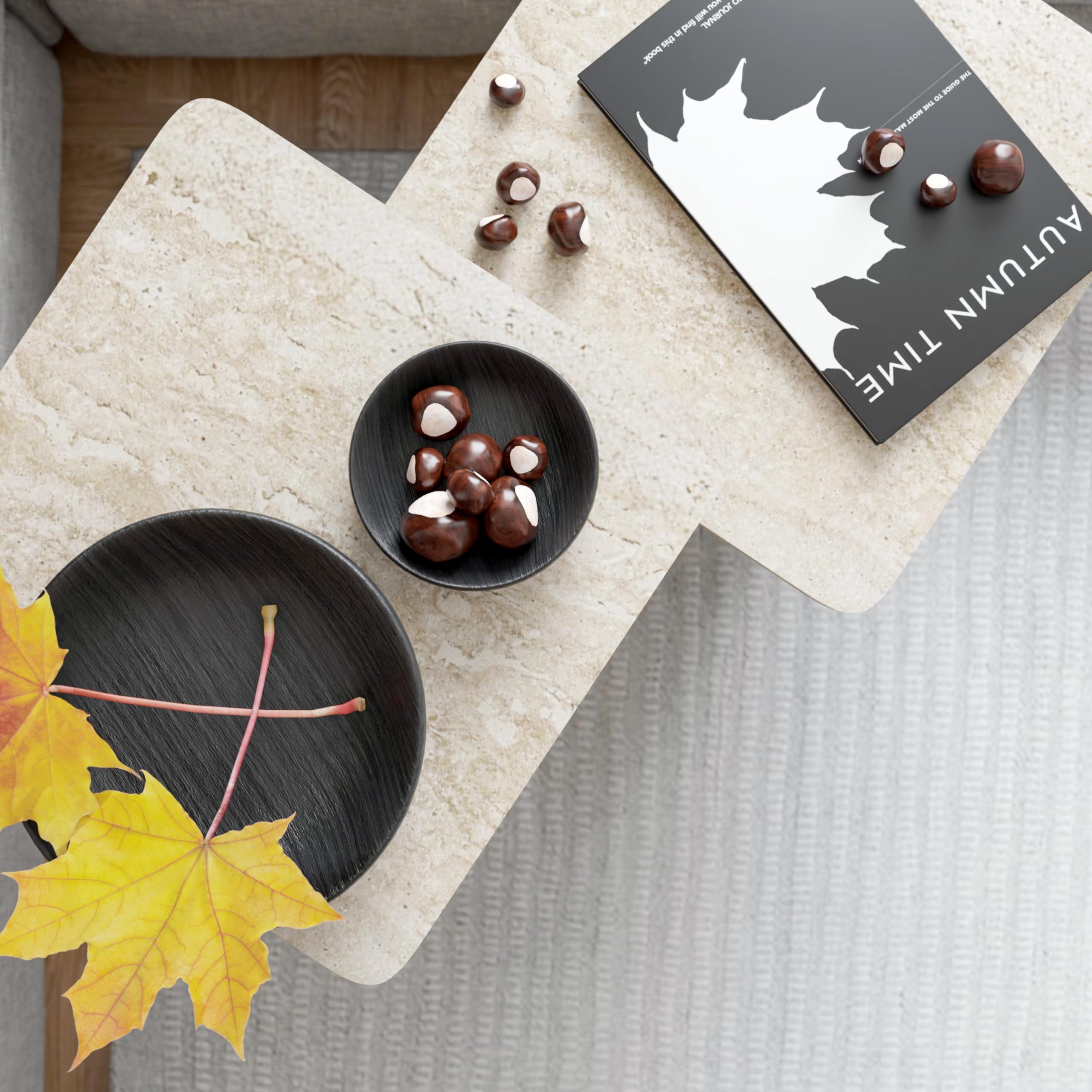 Travertine Square Nesting Coffee Table Set