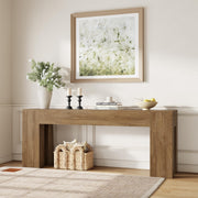 79 Inch Extra Long Console Table Natural Oak