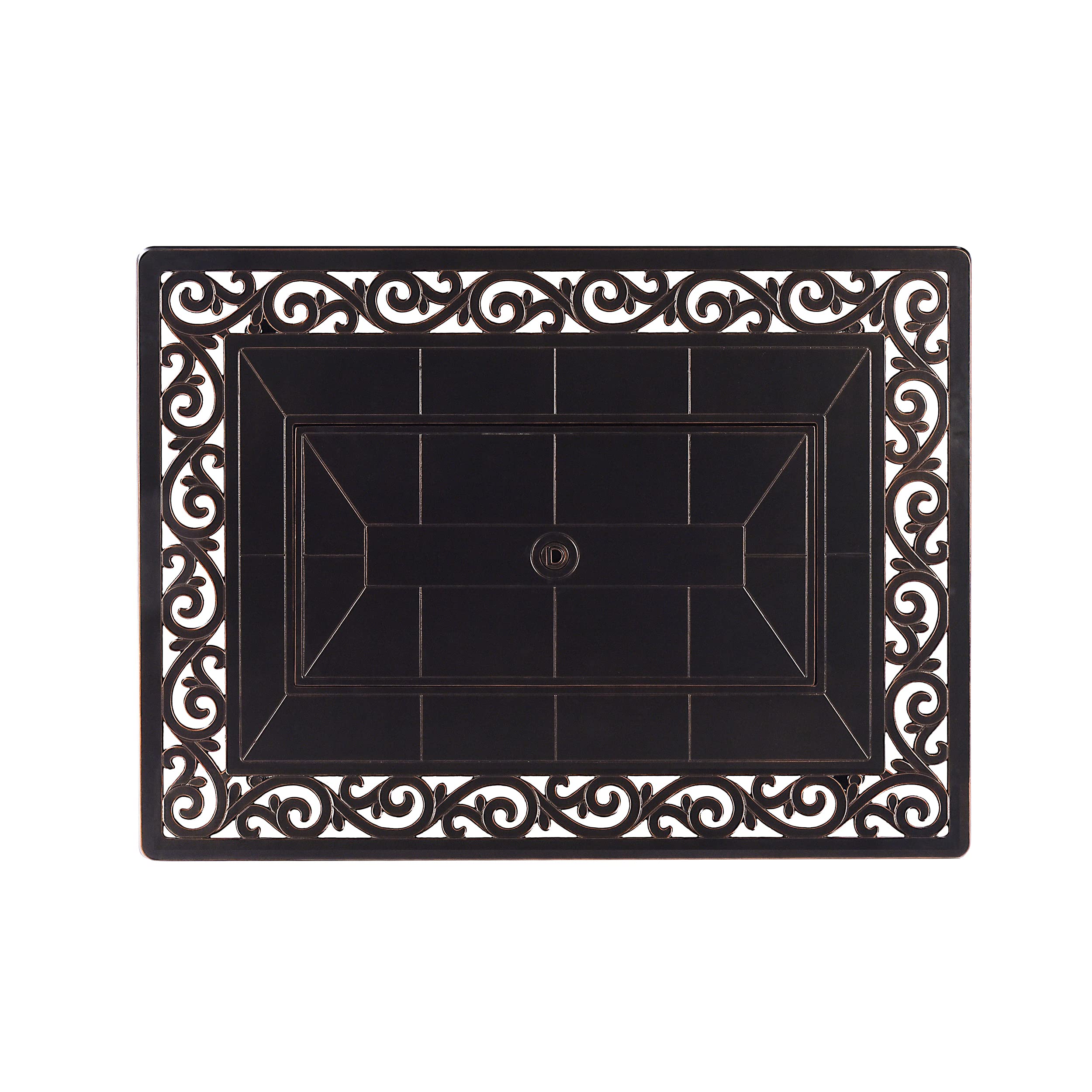 Rectangular Aluminum Propane Fire Pit Table