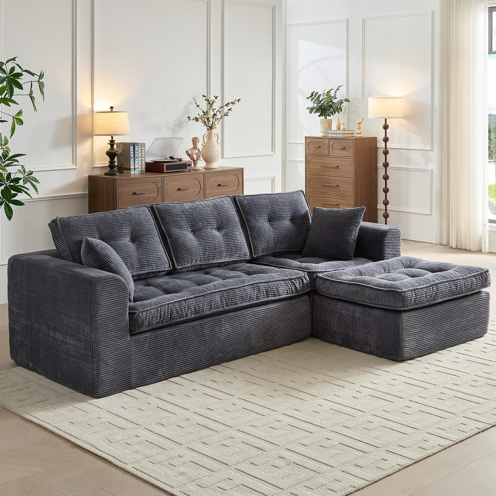 Modular Sectional Sofa with L-Shape Chaise