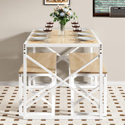 55" Dining Table Set with 2 Benches