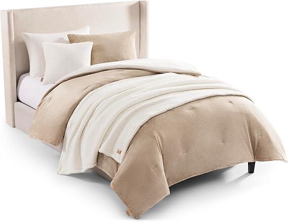 Reversible Comforter Set Full/Queen Grey