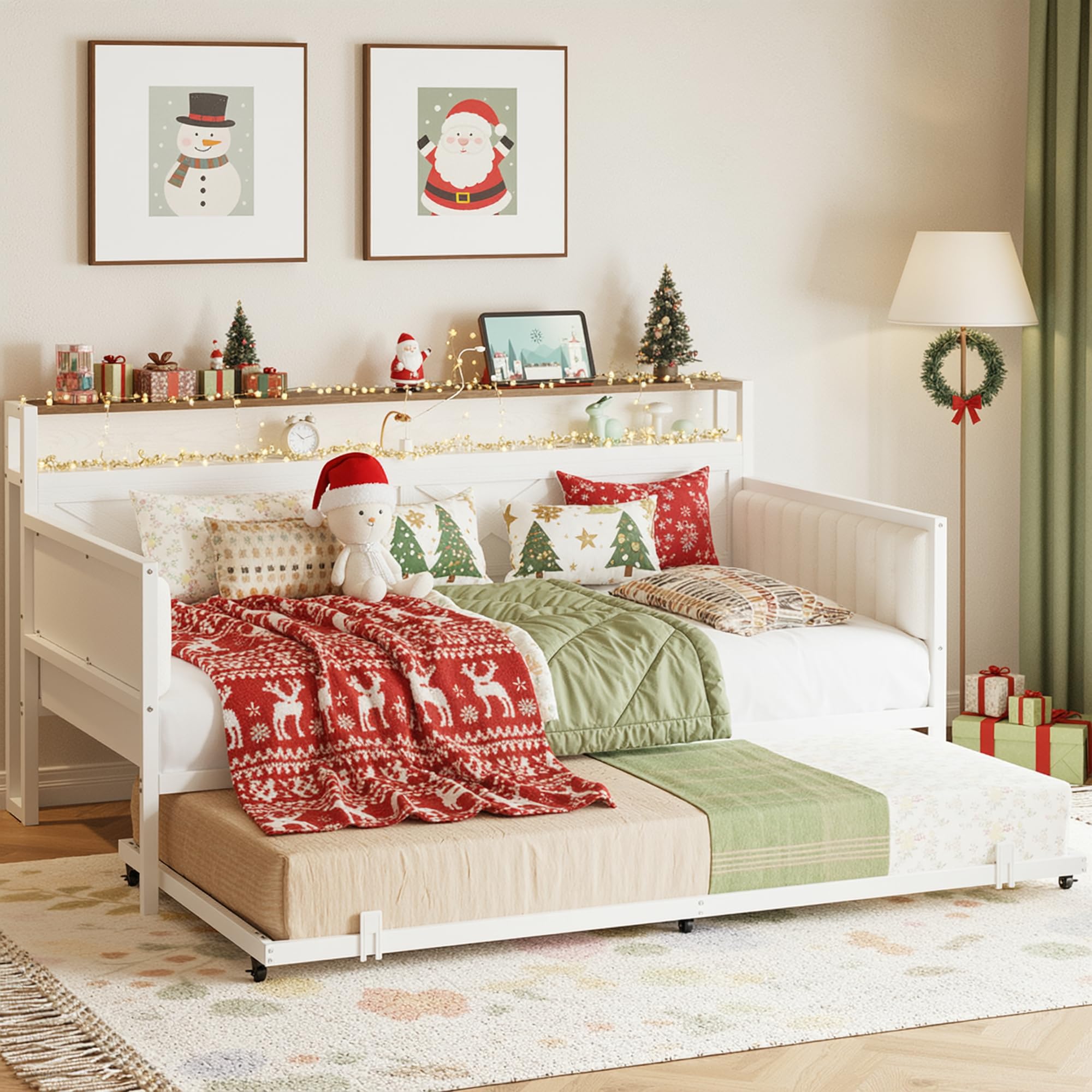 Daybed with Trundle and Charging Station