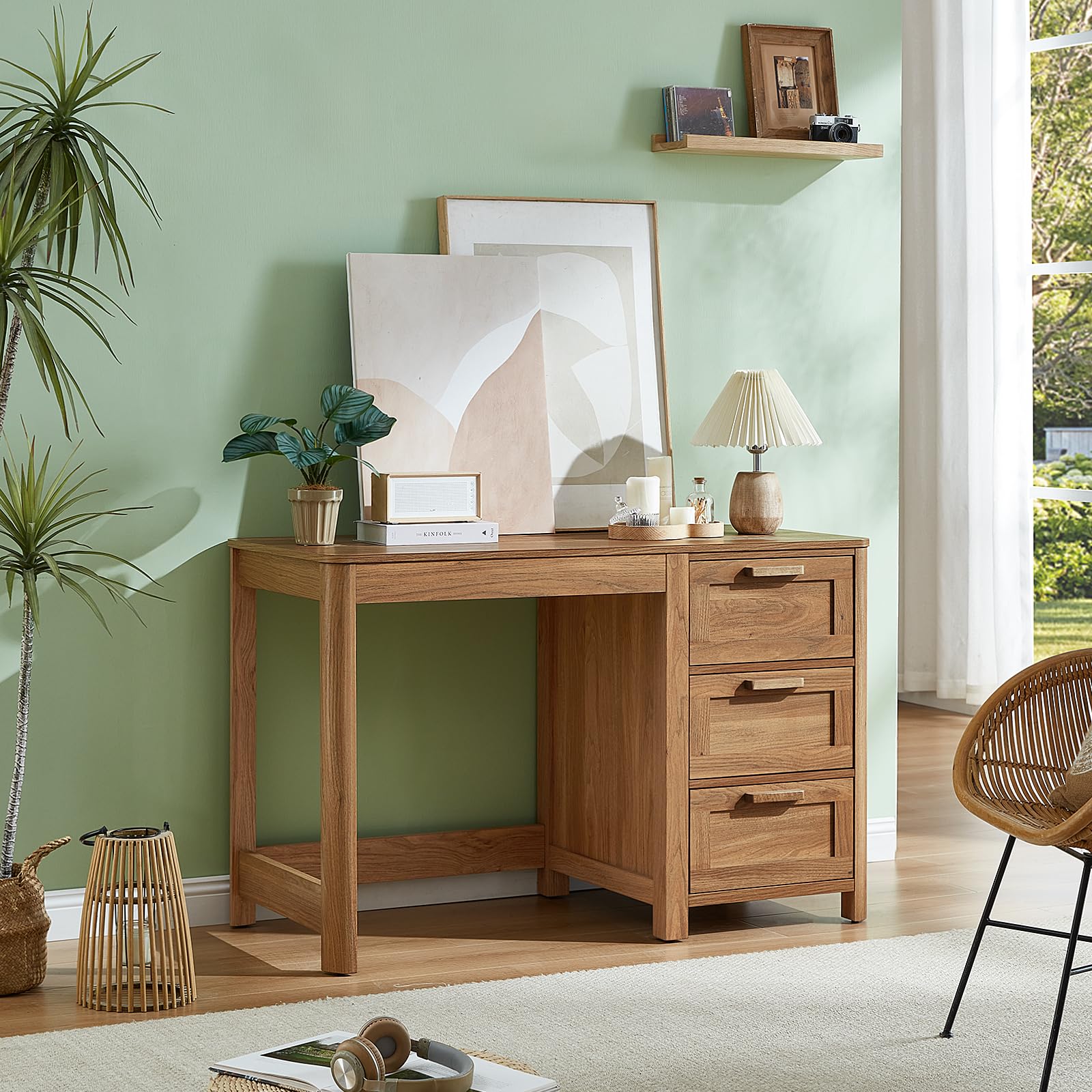 48" Farmhouse Executive Desk with Storage
