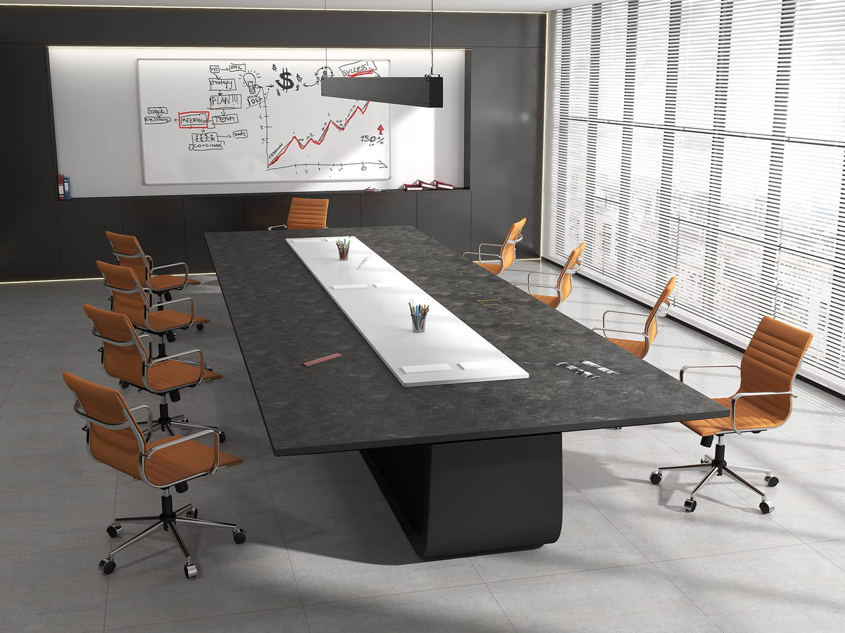 Ergonomic Office Chair - Ribbed Leather Executive Swivel