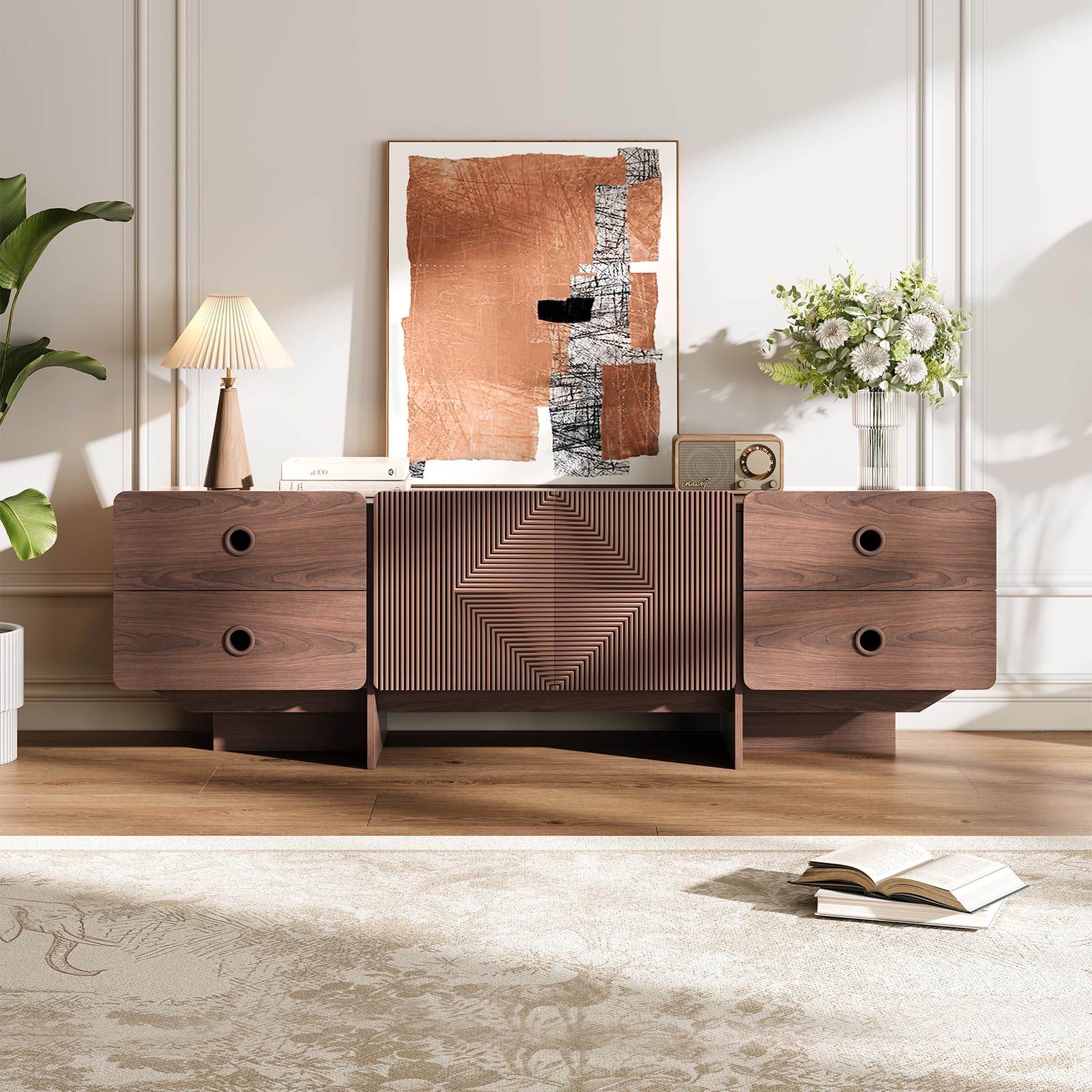 Mid-Century Modern TV Stand with Storage