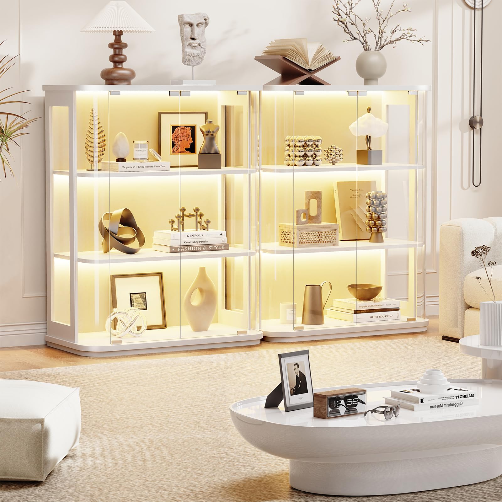 LED Display Cabinet with Glass Door