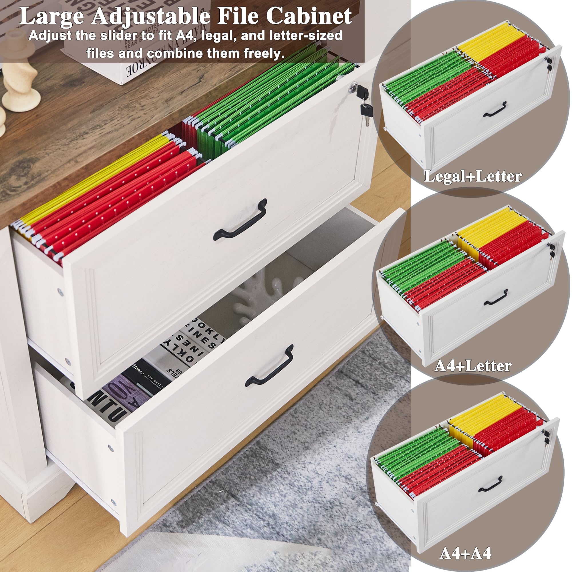Farmhouse File Cabinet with 2 Drawers